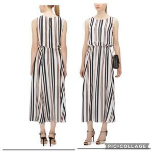 HUGO BOSS Silk Striped Midi Dress Size 8